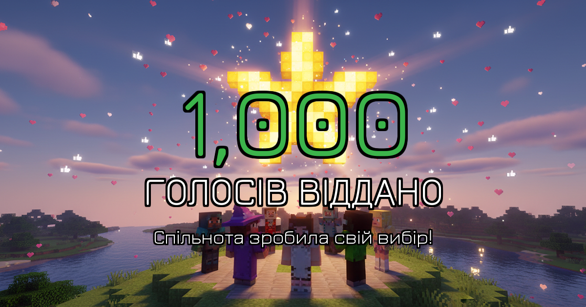 1000 голосів — повноцінний рейтинг