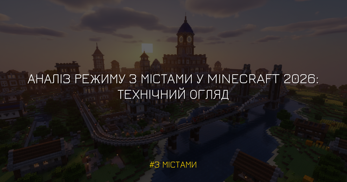 Огляд режиму З містами у Майнкрафт 2026 - відгуки