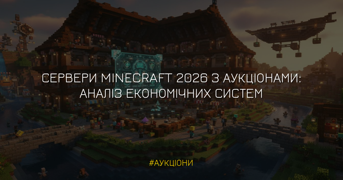 Найкращі Аукціони сервери Minecraft 2026 - список проектів