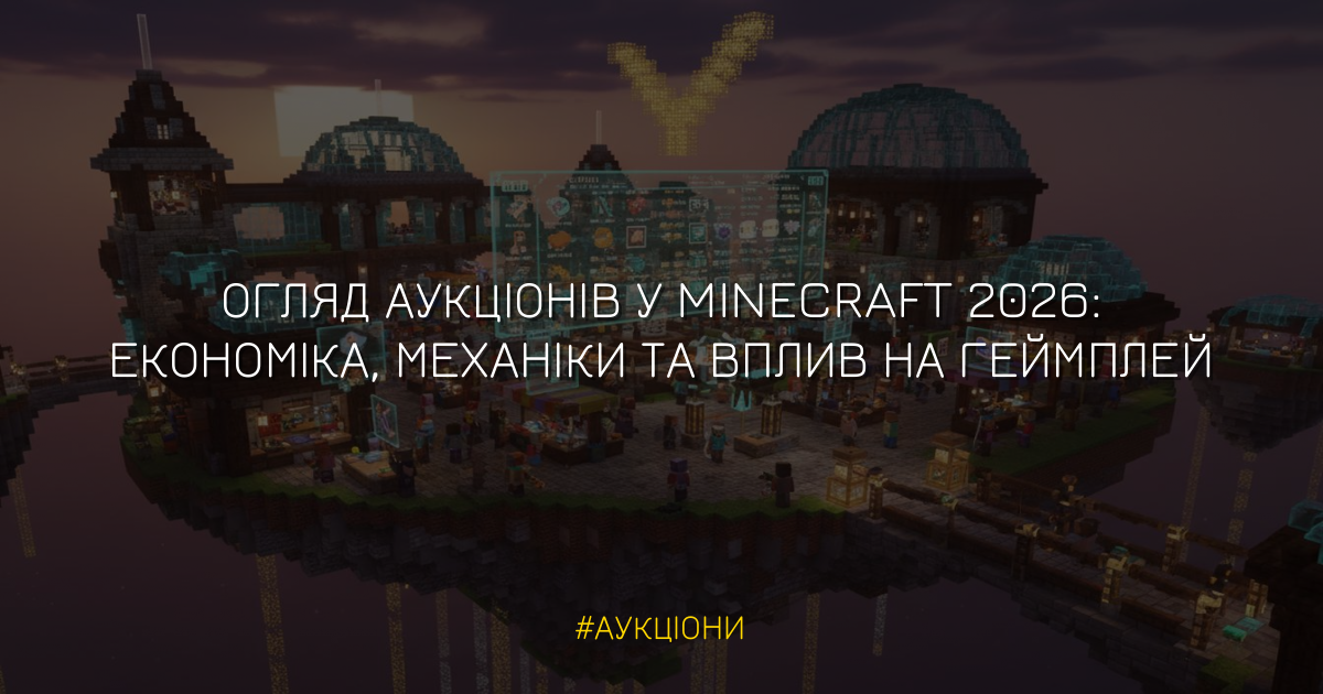Огляд режиму Аукціони у Майнкрафт 2026 - відгуки