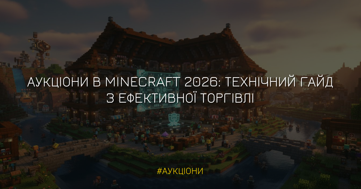 Як грати на серверах Аукціони у 2026 році - гайд