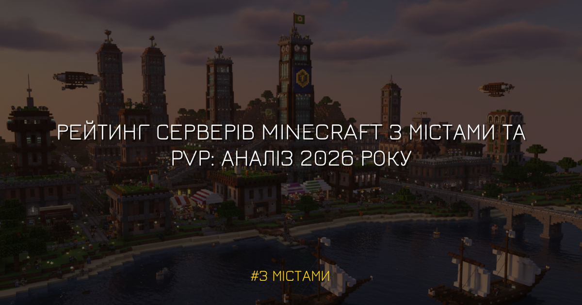 Найкращі З містами сервери Minecraft 2026 - список проектів